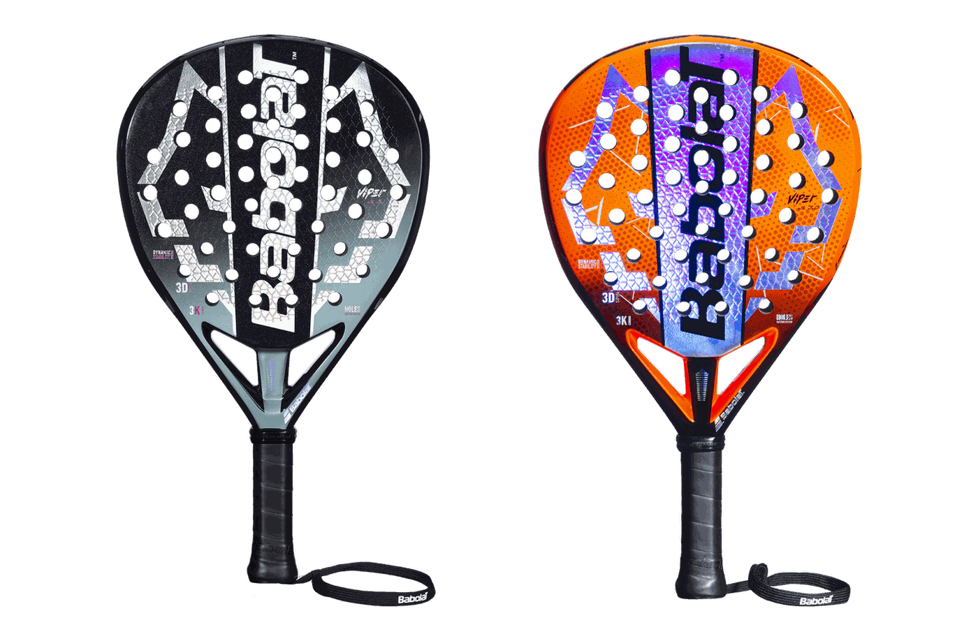 La Viper Juan Lebrón 3.1, negra con degradado a verde menta y grafismos plateados, junto a la Viper Juan Lebrón 3.0, naranja con morado