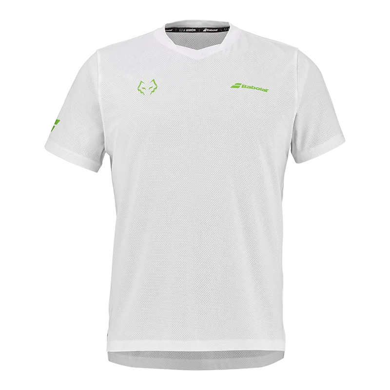 Camiseta oficial Babolat de Juan Lebrón, color blanco