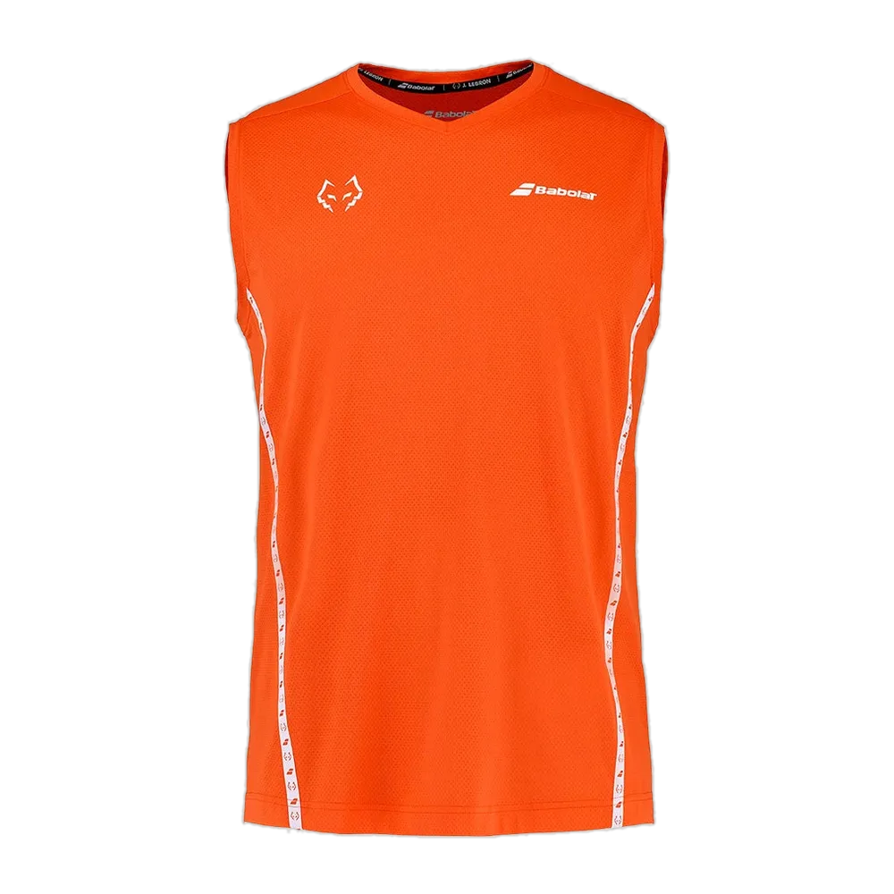 Camiseta oficial Babolat de Juan Lebrón, color naranja