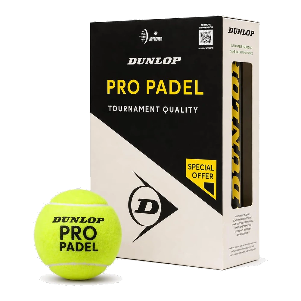 Dunlop PRO Padel — Pack de 2 botes de 3