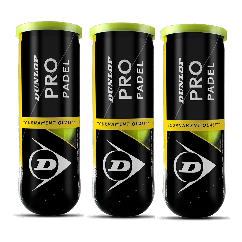 Dunlop PRO Padel — Pack de 3 botes de 3